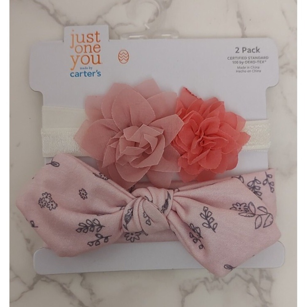 Baby Girls' 2pk Headwrap Just One You made by carter's headband Easter pink A3